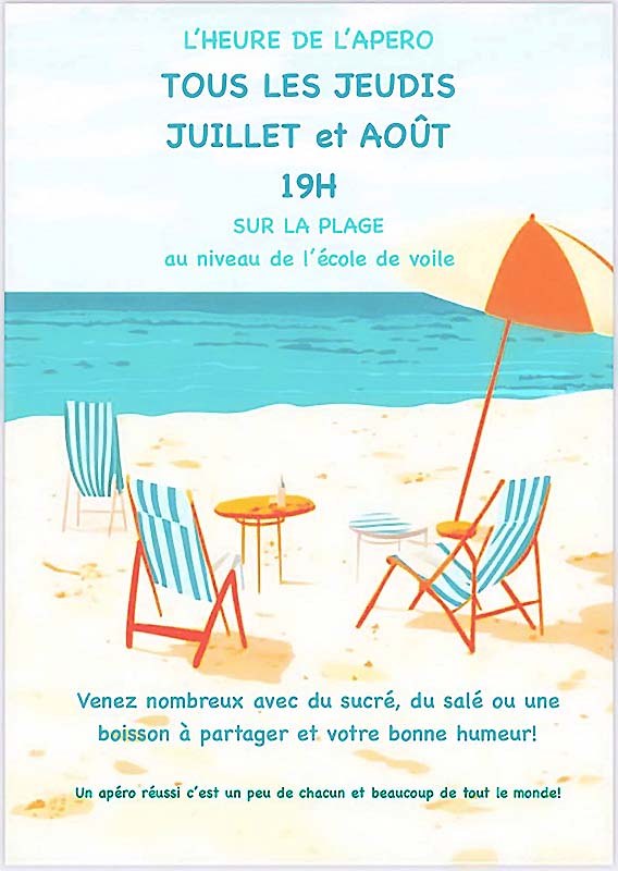 apero sur la plage de Port Grimaud