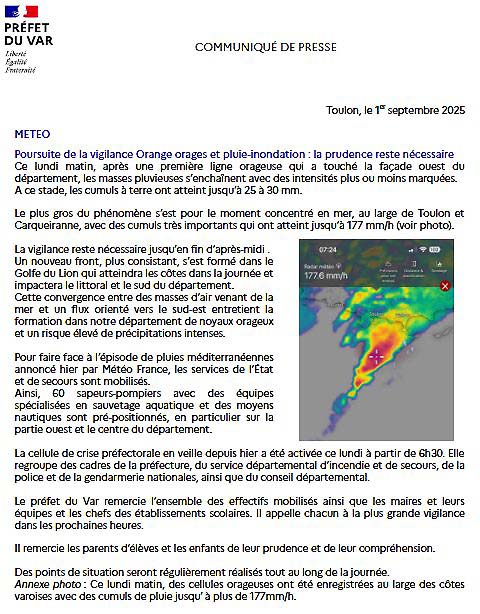 Communiqu de presse prfecture.