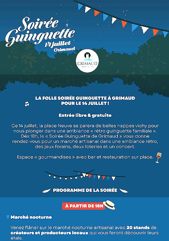 Soire Guinguette  GRIMAUD