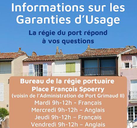 Infos rgie  port grimaud