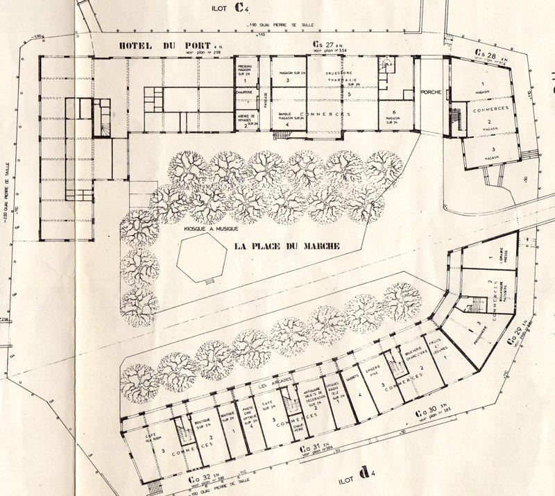 Plan de la place du March 1966