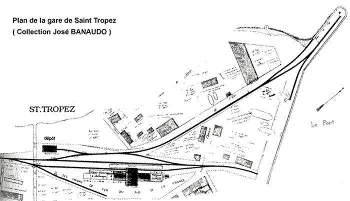 Plan de la gare de Saint Tropez